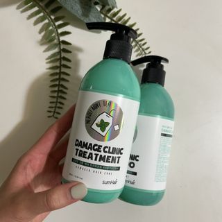 썸헤어 / SUMHAIR 썸헤어 데미지 클리닉 샴푸+트리트먼트 네롤리&민트티 — 4.5점을 준 리뷰어가 2021년 6월 올린 사용 사진