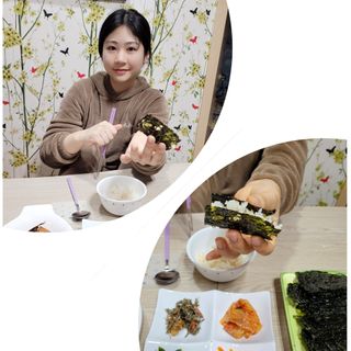 [해림맛김] 들기름에 구운 바삭바삭 김 4종 세트 + 1종 랜덤발송 총5개입 — 5점을 준 리뷰어가 2021년 2월 올린 사용 사진