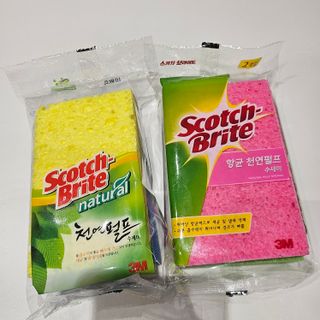 나우 [3M 스카치브라이트] 천연펄프 수세미 2입 X 2개 (색상랜덤) — 5점을 준 리뷰어가 2024년 7월 올린 사용 사진