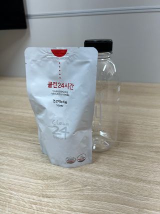 클린24시간 1BOX(5포) + 전용보틀(500ml) — 5점을 준 리뷰어가 2022년 9월 올린 사용 사진