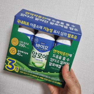 LIVE 매일바이오 알로에 드링킹 요거트 — 5점을 준 리뷰어가 2022년 4월 올린 사용 사진