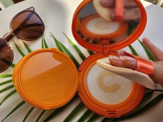 광동생활건강 MF[광동] 비타500✨주름개선·미백·SPF50+🌞퍼펙트쉴드 빅 선쿠션 본품 — 3.5점을 준 리뷰어가 2024년 5월 올린 사용 사진