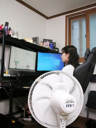 엠엔 서큘레이터형 선풍기 FCN-35GB — 5점을 준 리뷰어가 2021년 6월 올린 사용 사진