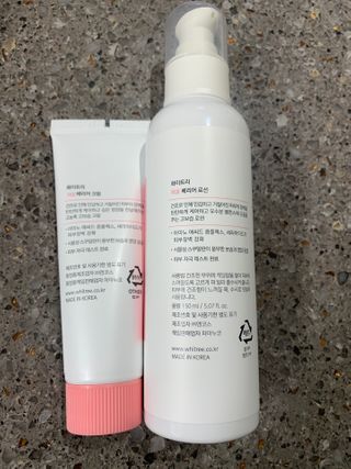 화이트리 채움 베리어 로션, 베리어 크림 세트 — 5점을 준 리뷰어가 2021년 2월 올린 사용 사진