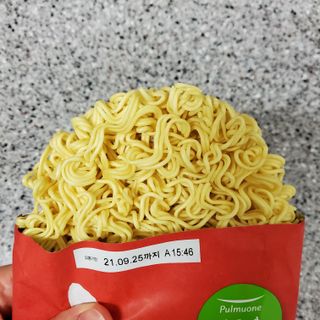 [풀무원] 자연은맛있다 정면, 백면, 홍면  세트 — 3점을 준 리뷰어가 2021년 4월 올린 사용 사진