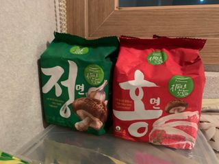 [풀무원] 자연은맛있다 정면, 백면, 홍면  세트 — 5점을 준 리뷰어가 2021년 4월 올린 사용 사진