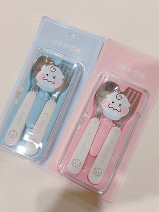 유비맘 스푼포크 케이스 세트 1+1 _컬러랜덤 발송 — 5점을 준 리뷰어가 2021년 1월 올린 사용 사진