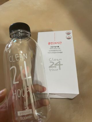 클린24시간 1BOX(5포) + 전용보틀(500ml) — 5점을 준 리뷰어가 2022년 8월 올린 사용 사진