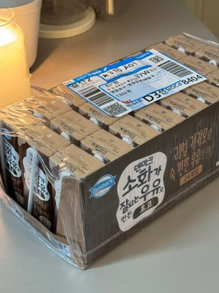 [구매평]덴마크 소화가 잘되는 우유로 만든 초코, 190ml, 24개 — 5점을 준 리뷰어가 2025년 2월 올린 사용 사진