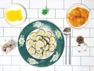 해풀잎 누구나 김밥*1ea [(혼합야채 35g *1ea,  김밥김 (5g, 5ea),  양념간장 (6g, 5ea), 참기름(5g, 2ea)] — 5점을 준 리뷰어가 2022년 8월 올린 사용 사진