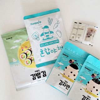 해풀잎 누구나 김밥*1ea [(혼합야채 35g *1ea,  김밥김 (5g, 5ea),  양념간장 (6g, 5ea), 참기름(5g, 2ea)] — 5점을 준 리뷰어가 2022년 5월 올린 사용 사진