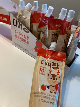 [몸엔용] 우리 아이 건강간식, 달콤한 녹용곤약젤리 디어팡 4종 — 5점을 준 리뷰어가 2021년 11월 올린 사용 사진