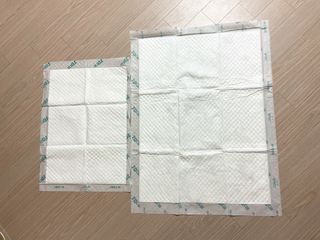 아베크 펫 와이드 프리미엄 대형 애견 강아지 배변 패드 30매 1팩 80g — 5점을 준 리뷰어가 2021년 7월 올린 사용 사진