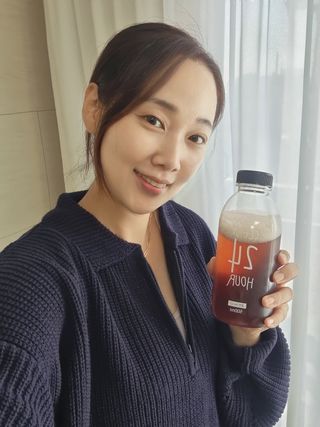 클린24시간 1BOX(5포) + 전용보틀(500ml) — 5점을 준 리뷰어가 2022년 11월 올린 사용 사진