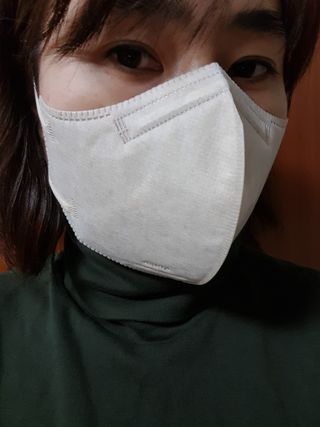 [케이퓨리] 케이퓨리 항균 구리마스크 15매 (대형/중형/키즈) — 4점을 준 리뷰어가 2023년 1월 올린 사용 사진
