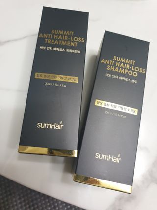 썸헤어 / SUMHAIR 썸헤어  써밋 안티 헤어로스 샴푸+트리트먼트 — 5점을 준 리뷰어가 2021년 6월 올린 사용 사진