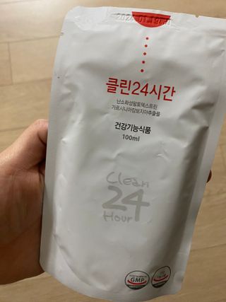 클린24시간 1BOX(5포) + 전용보틀(500ml) — 4.5점을 준 리뷰어가 2022년 9월 올린 사용 사진