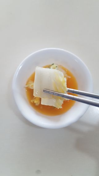 셰프애찬 단호박 백김치 1kg — 5점을 준 리뷰어가 2022년 10월 올린 사용 사진