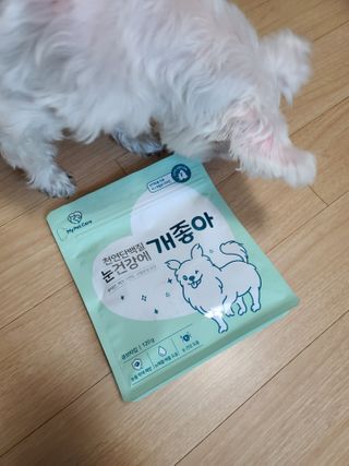 My Pet Care 천연단백질 눈건강에 개좋아 — 4.5점을 준 리뷰어가 2021년 2월 올린 사용 사진
