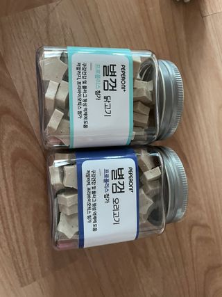 페페로니 자기전에 먹는 저알러지 껌 세트 치킨+오리 — 5점을 준 리뷰어가 2021년 7월 올린 사용 사진