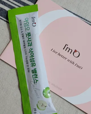 아임오 풋사과 식이섬유 밸런스 젤리 14포 — 5점을 준 리뷰어가 2021년 9월 올린 사용 사진