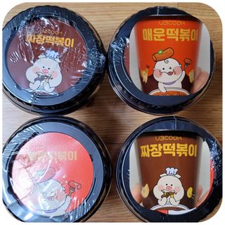 유비쿡 컵떡볶이 매운컵떡볶이2개/ 짜장컵떡볶이 2개  총 4개세트 — 5점을 준 리뷰어가 2021년 2월 올린 사용 사진