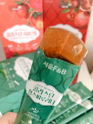 서울에프엔비 콜라스틴 3종 뷰티젤리스틱 45입 [ABC핏 15입 /  석류핏 15입 / 청스피루리나 15입] — 5점을 준 리뷰어가 2021년 9월 올린 사용 사진