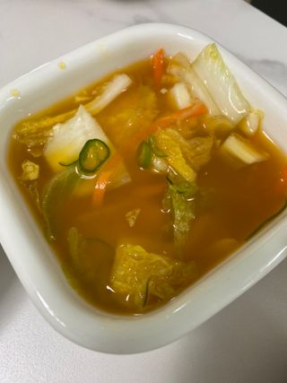 셰프애찬 단호박 백김치 1kg — 5점을 준 리뷰어가 2022년 10월 올린 사용 사진
