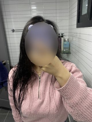 프리마인 더이상 뻣뻣하고 효과없는 탈모샴푸는 NO. 근본부터 케어하는 셀베이스 그린티샴푸(500ml) — 5점을 준 리뷰어가 2023년 2월 올린 사용 사진