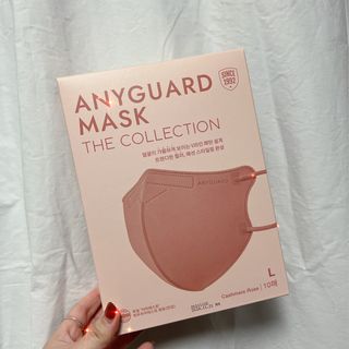 애니가드 셋업마스크 4컬러 각 10매입 [크리미베이지, 캐시미어로즈, 초콜렛브라운, 미드나잇네이비] — 5점을 준 리뷰어가 2022년 2월 올린 사용 사진