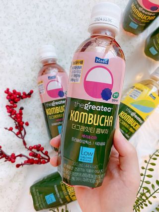 더그레잇티 콤부차 [매일유업] 더그레잇티 44kcal 콤부차 300ml *12개입 (오리지널 6개+베리리치 6개) — 5점을 준 리뷰어가 2023년 7월 올린 사용 사진