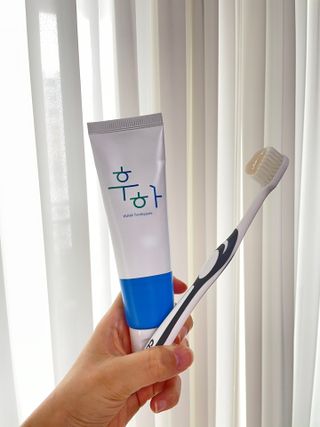 [심폐소생소] 무불소 임산부 천연 치약 — 5점을 준 리뷰어가 2021년 8월 올린 사용 사진