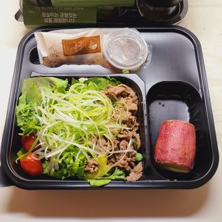 참살이도시락 작심삼일 샐러드도시락 3개 맛보기 새벽배송 또는 택배배송 — 5점을 준 리뷰어가 2021년 8월 올린 사용 사진