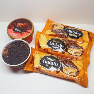 롯데제과 본젤라또 비스킷&바닐라카라멜바, 본젤라또 베리쇼콜라컵 — 4점을 준 리뷰어가 2021년 11월 올린 사용 사진