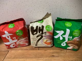 [풀무원] 자연은맛있다 정면, 백면, 홍면  세트 — 4점을 준 리뷰어가 2021년 4월 올린 사용 사진