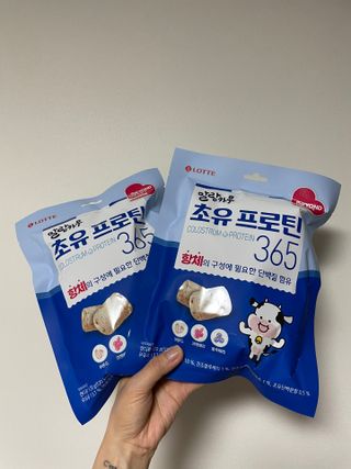 롯데제과 말랑카우 초유프로틴365 — 4점을 준 리뷰어가 2021년 9월 올린 사용 사진