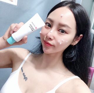 리더스코스메틱 리더스 카밍 바이오틱스 크림 마스크 — 5점을 준 리뷰어가 2021년 2월 올린 사용 사진