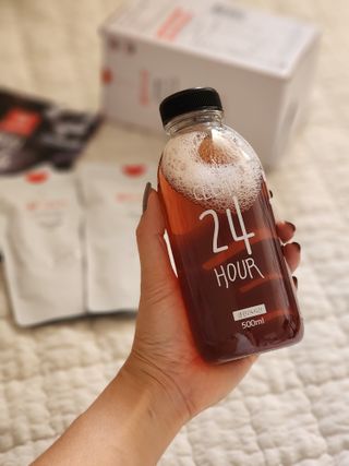 클린24시간 1BOX(5포) + 전용보틀(500ml) — 5점을 준 리뷰어가 2022년 10월 올린 사용 사진