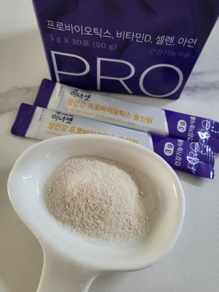 이너셋 장건강 프로바이오틱스 올인원 — 5점을 준 리뷰어가 2023년 1월 올린 사용 사진