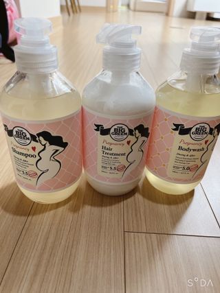 빅그린 임산부 전용라인 3종세트 - 샴푸500ml,트리트먼트500ml,바디워시500ml — 5점을 준 리뷰어가 2022년 8월 올린 사용 사진