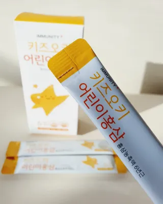 [이뮤니티플러스]우리아이 면역오키, 건강오키 _ 키즈오키 어린이홍삼 10포 1box — 5점을 준 리뷰어가 2022년 3월 올린 사용 사진