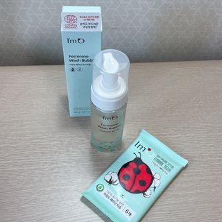 아임오 페미닌워시 150ML + 페미닌티슈6입 + 아임오스티커 + 쿠폰북 — 3점을 준 리뷰어가 2021년 10월 올린 사용 사진