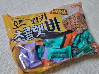 델리스 오트 밀키 초콜릿 바 — 5점을 준 리뷰어가 2022년 3월 올린 사용 사진