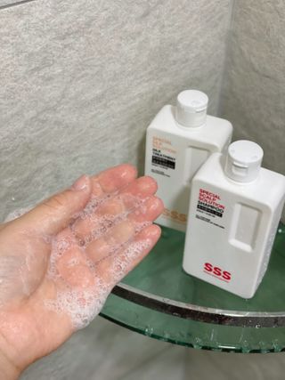 트리플에스 탈모 샴푸 275ml + 실크 트리트먼트 275ml — 4점을 준 리뷰어가 2021년 2월 올린 사용 사진