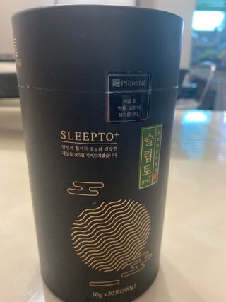 프리마인 자체 기업부설 연구소에서 찾아낸 건강한 수면의 비밀.  슬립토 플러스 30포 — 5점을 준 리뷰어가 2022년 7월 올린 사용 사진