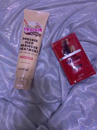 썸헤어 / SUMHAIR 썸헤어 프로틴 리치 머랭 트리트먼트 극손상모 전용 케어 — 4점을 준 리뷰어가 2021년 7월 올린 사용 사진