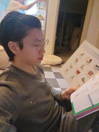 웅진컴퍼스 EEA 일상영어회화 EEA 낭독편 — 5점을 준 리뷰어가 2023년 2월 올린 사용 사진