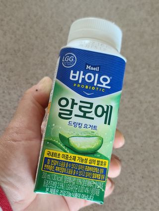 LIVE 매일바이오 알로에 드링킹 요거트 — 5점을 준 리뷰어가 2022년 4월 올린 사용 사진
