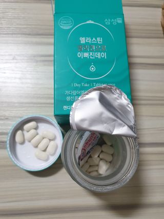 체인미 엘라스틴 콜라겐으로 이뻐진데이 500mg x 30정 — 5점을 준 리뷰어가 2021년 12월 올린 사용 사진