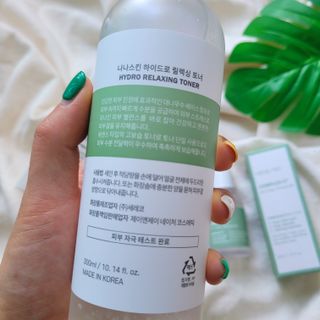 나나스킨 하이드로릴렉싱토너 — 5점을 준 리뷰어가 2021년 7월 올린 사용 사진